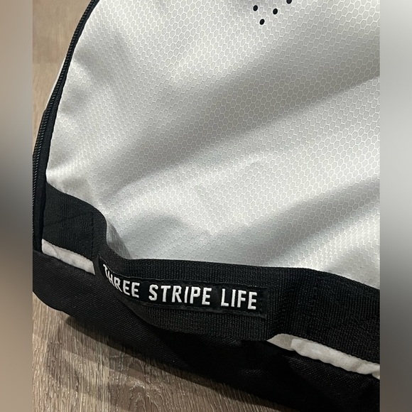 Adidas Three Stripe Life Classic Duffle Travel Bag Soccer Golf Shoe Compartment - Picture 6 of 8